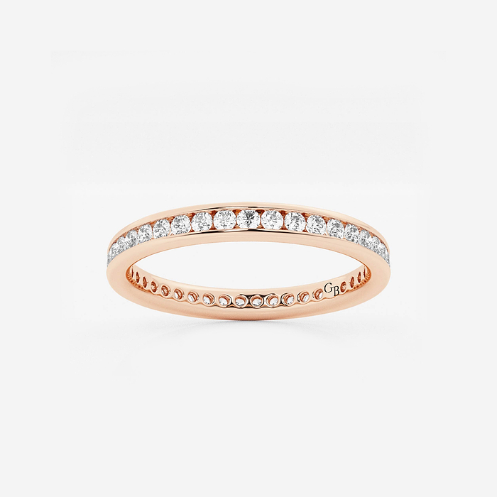 Nova Band - 1/2 ctw Round Lab Grown Diamond Channel Set Eternity Band - 2.2mm Width
