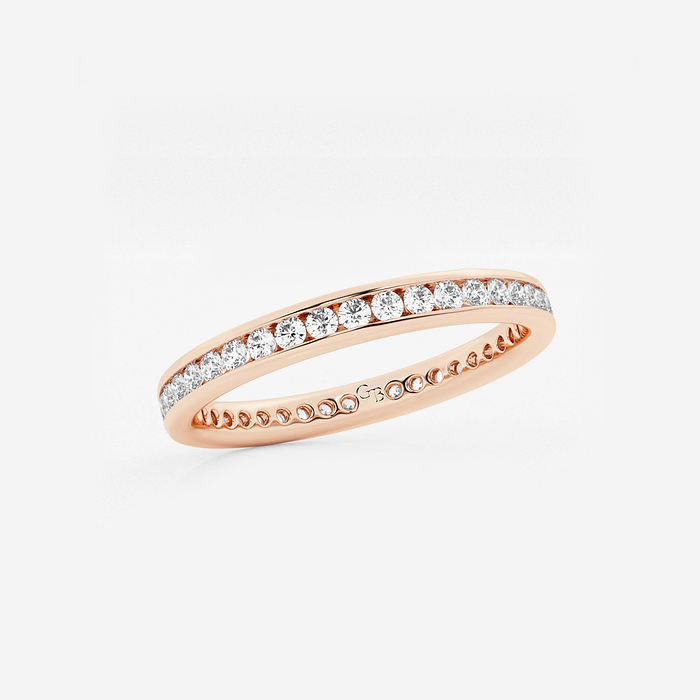 Nova Band - 1/2 ctw Round Lab Grown Diamond Channel Set Eternity Band - 2.2mm Width