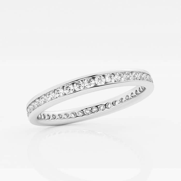 Additional Image 1 for  1/2 ctw Round Lab Grown Diamond Channel Set Eternity Band - 2.2mm Width