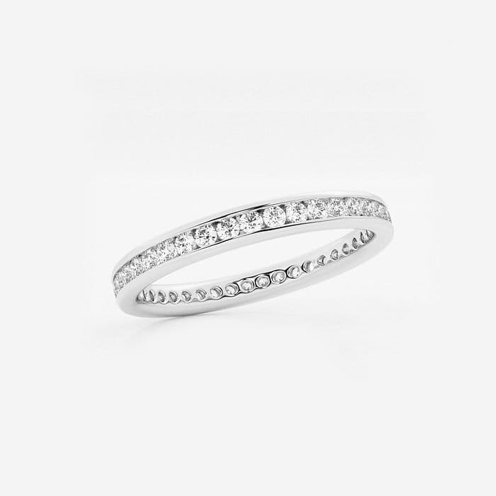 Additional Image 1 for  1/2 ctw Round Lab Grown Diamond Channel Set Eternity Band - 2.2mm Width