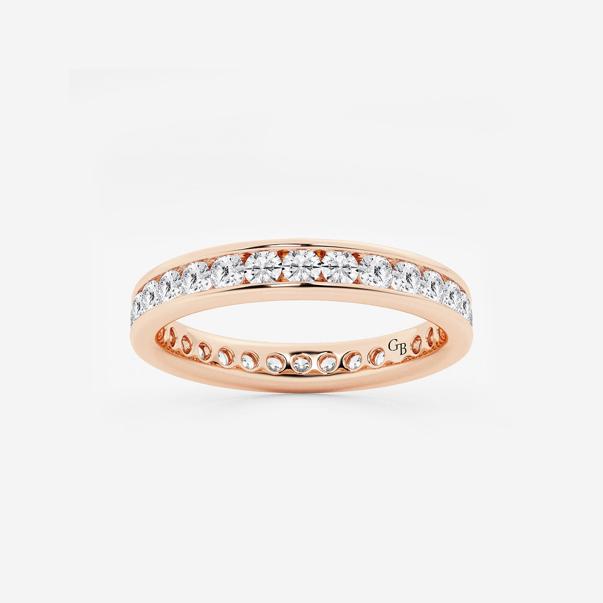 1 ctw Round Lab Grown Diamond Channel Set Eternity Band - 3mm Width