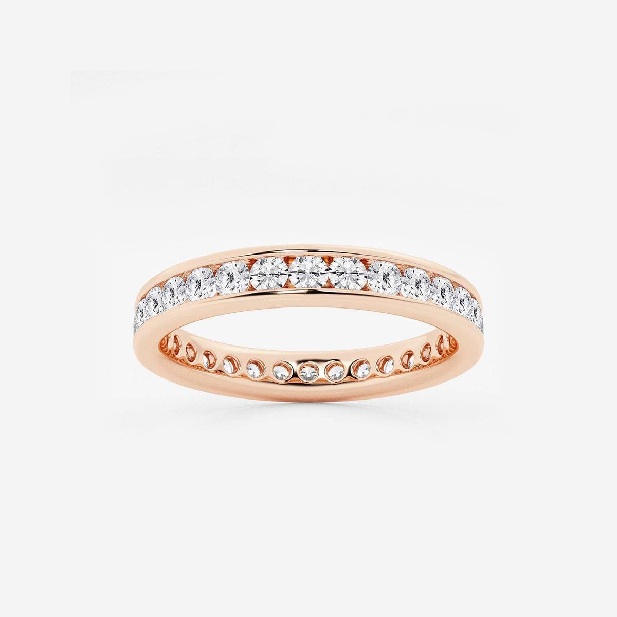 1 ctw Round Lab Grown Diamond Channel Set Eternity Band - 3mm Width