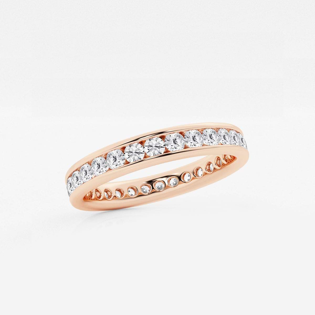 Additional Image 1 for  1 ctw Round Lab Grown Diamond Channel Set Eternity Band - 3mm Width