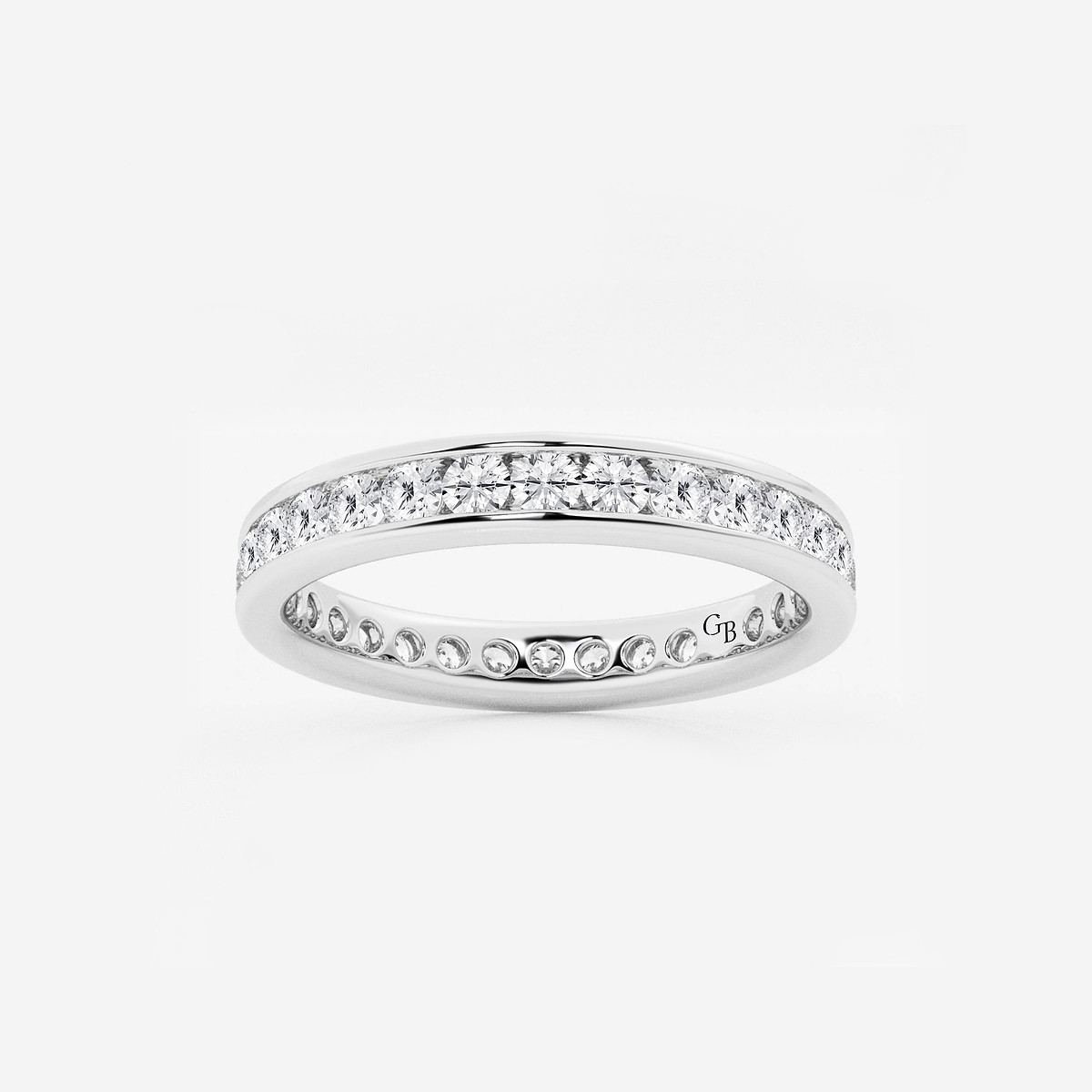 1 ctw Round Lab Grown Diamond Channel Set Eternity Band - 3mm Width