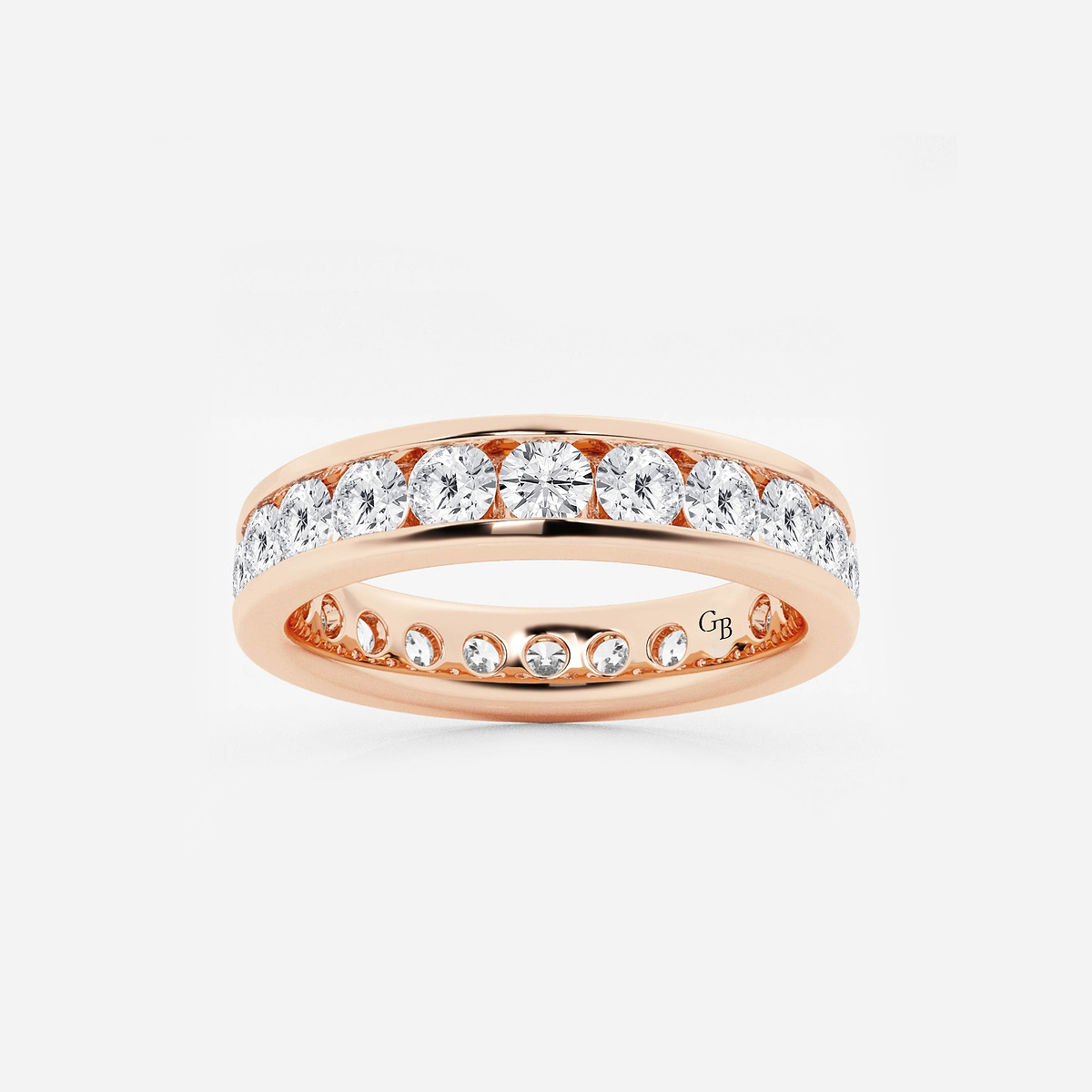 2 ctw Round Lab Grown Diamond Channel Set Eternity Band - 4.1mm Width