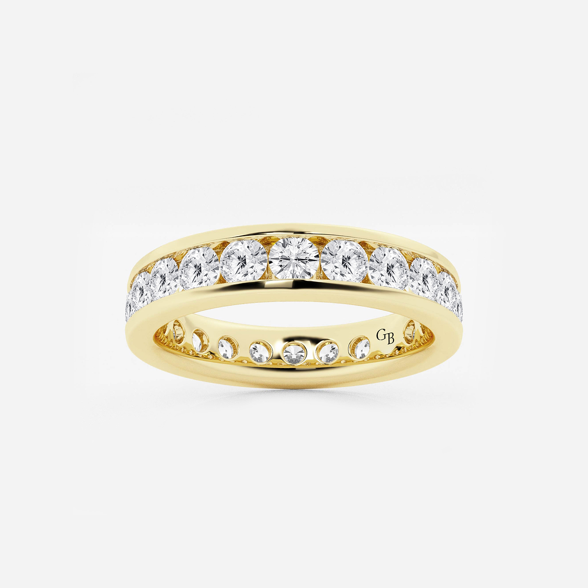 2 ctw Round Lab Grown Diamond Channel Set Eternity Band - 4.1mm Width
