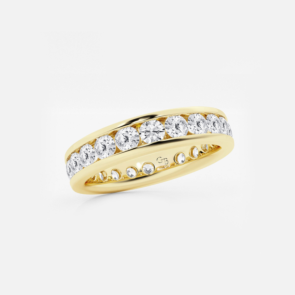 2 ctw Round Lab Grown Diamond Channel Set Eternity Band - 4.1mm Width