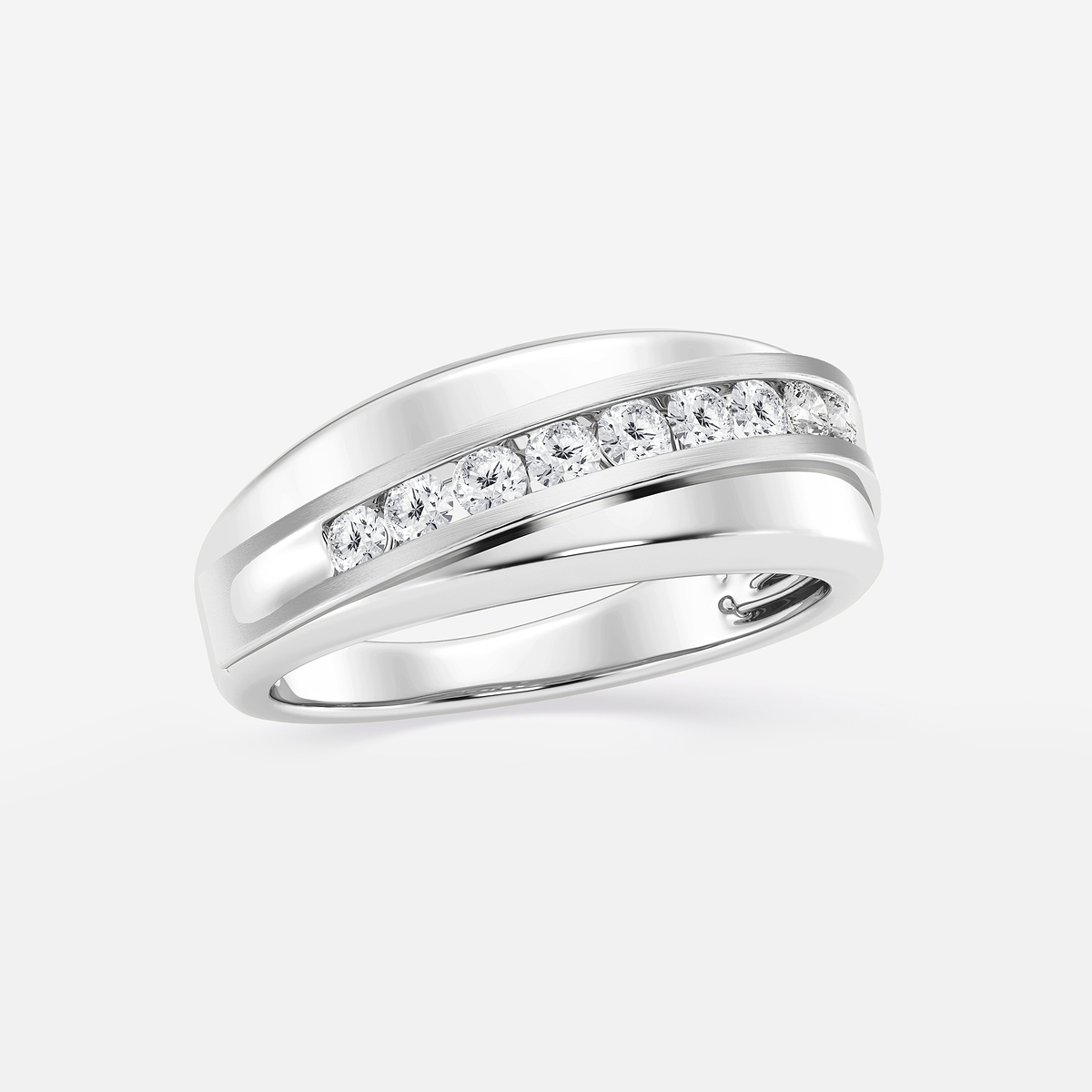 Additional Image 1 for  1/2 ctw Round Lab Grown Diamond Nine-Stone Wedding Band