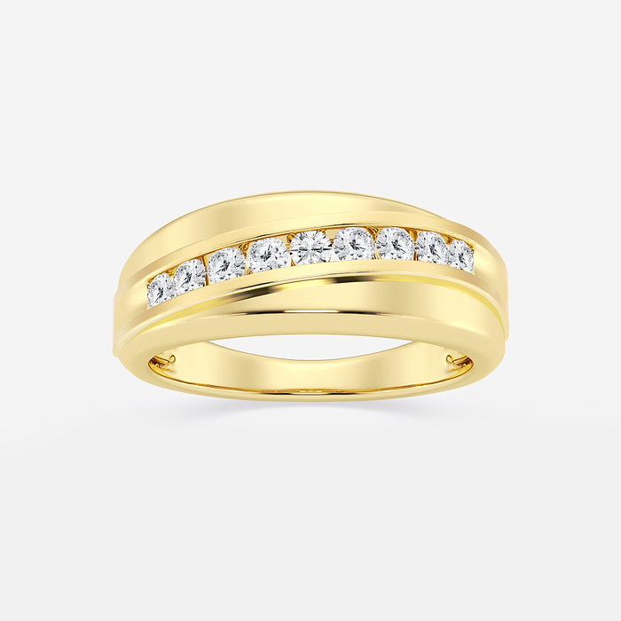 Nine Stone Band - 1/2 ctw Round Lab Grown Diamond Nine-Stone Wedding Band
