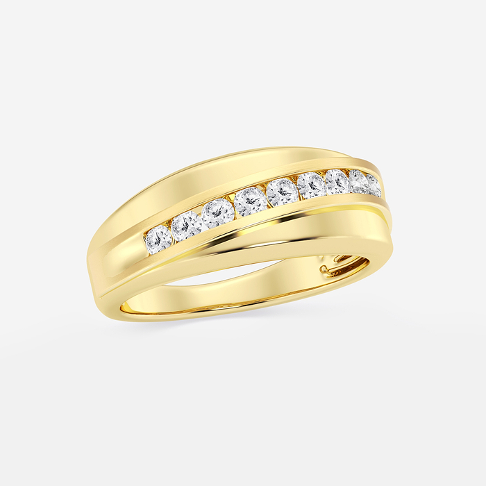Nine Stone Band - 1/2 ctw Round Lab Grown Diamond Nine-Stone Wedding Band