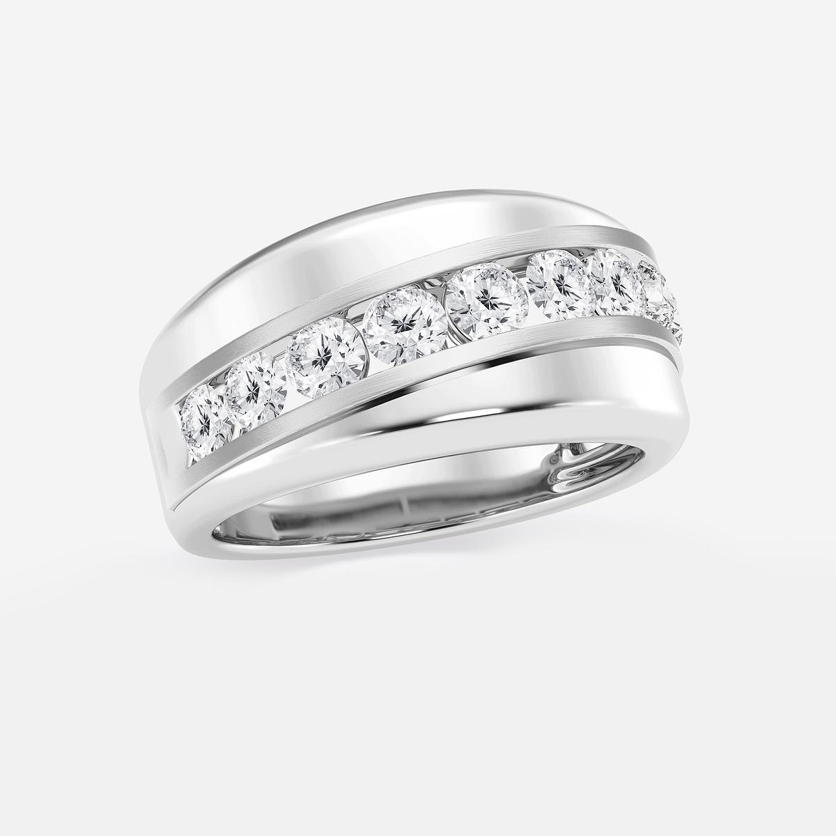Additional Image 1 for  1 ctw Round Lab Grown Diamond Nine-Stone Wedding Band