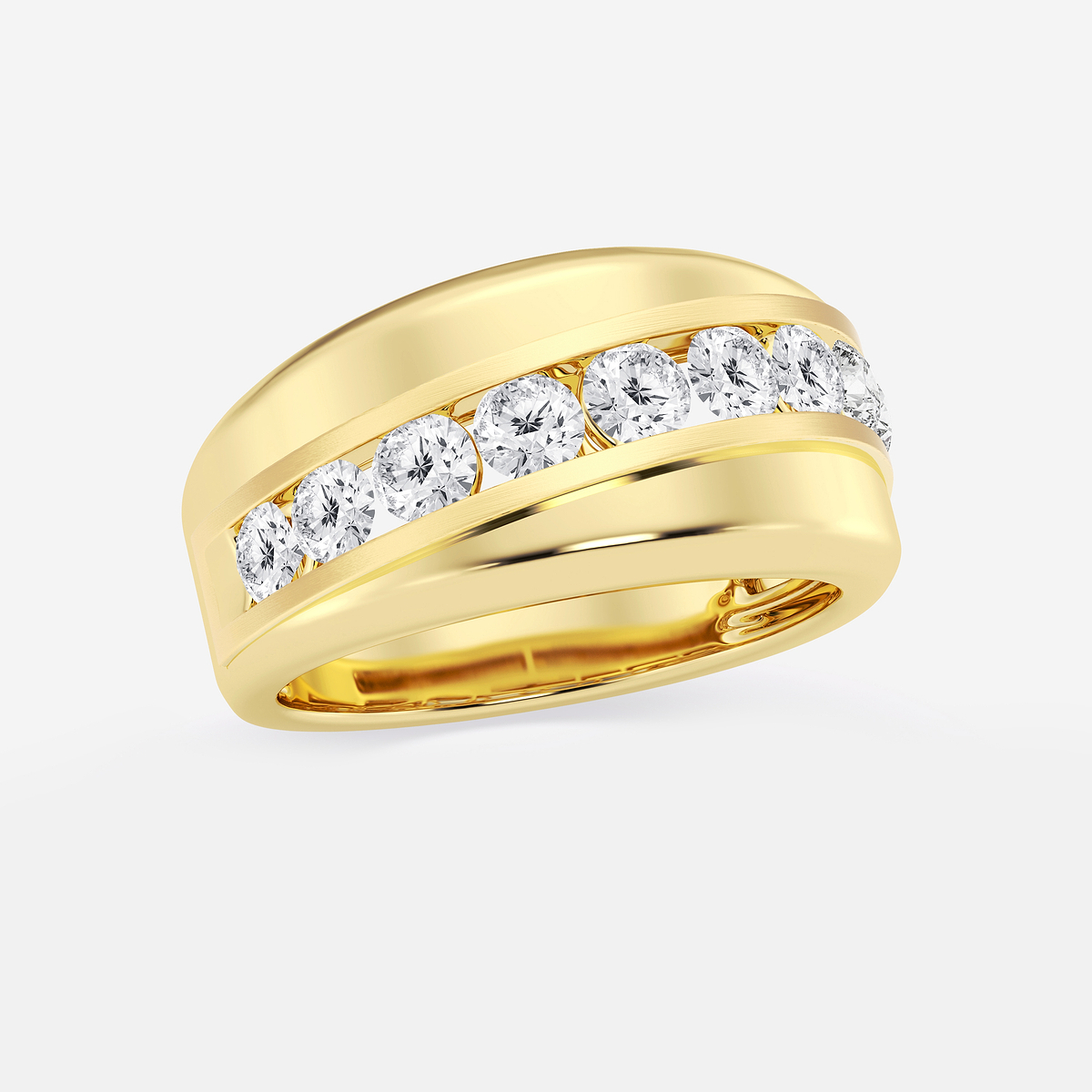 Additional Image 1 for  1 ctw Round Lab Grown Diamond Nine-Stone Wedding Band