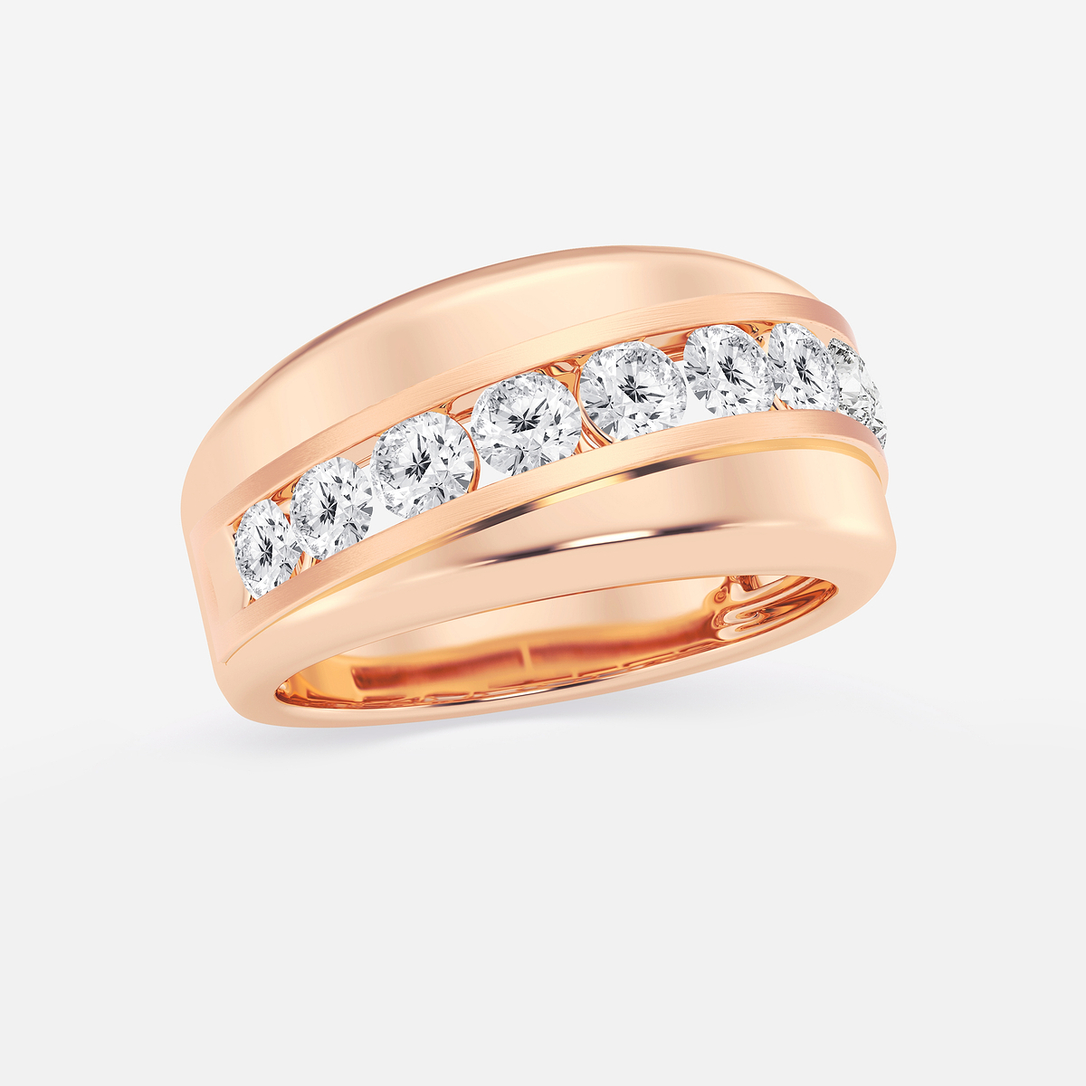 Additional Image 1 for  1 1/2 ctw Round Lab Grown Diamond Nine-Stone Wedding Band