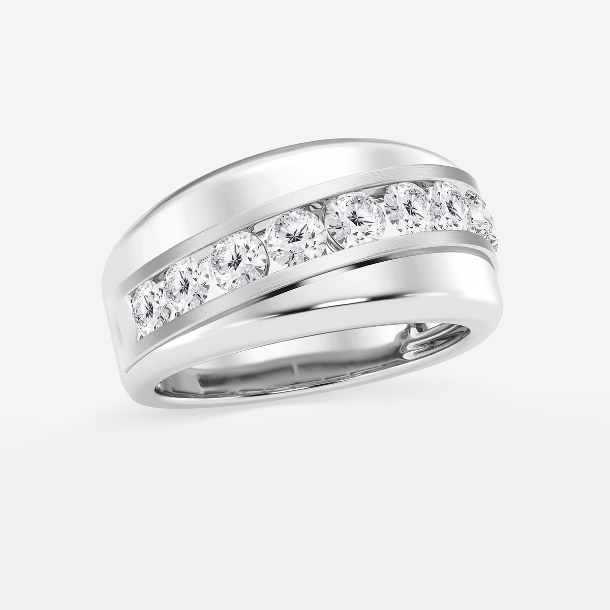 Additional Image 1 for  1 1/2 ctw Round Lab Grown Diamond Nine-Stone Wedding Band