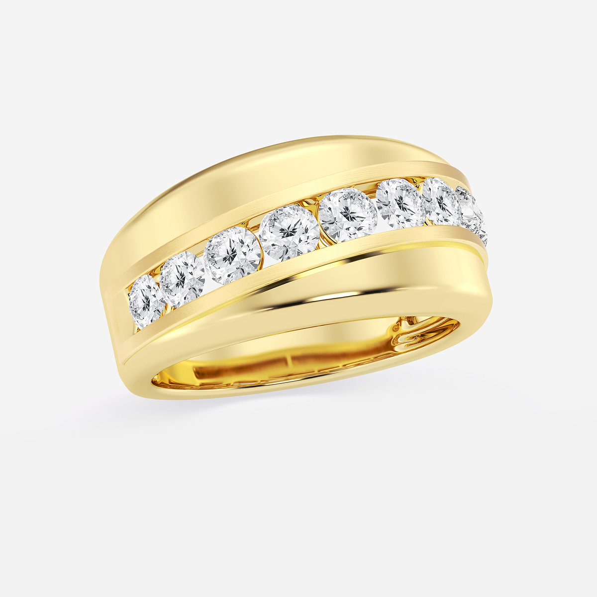 Additional Image 1 for  1 1/2 ctw Round Lab Grown Diamond Nine-Stone Wedding Band