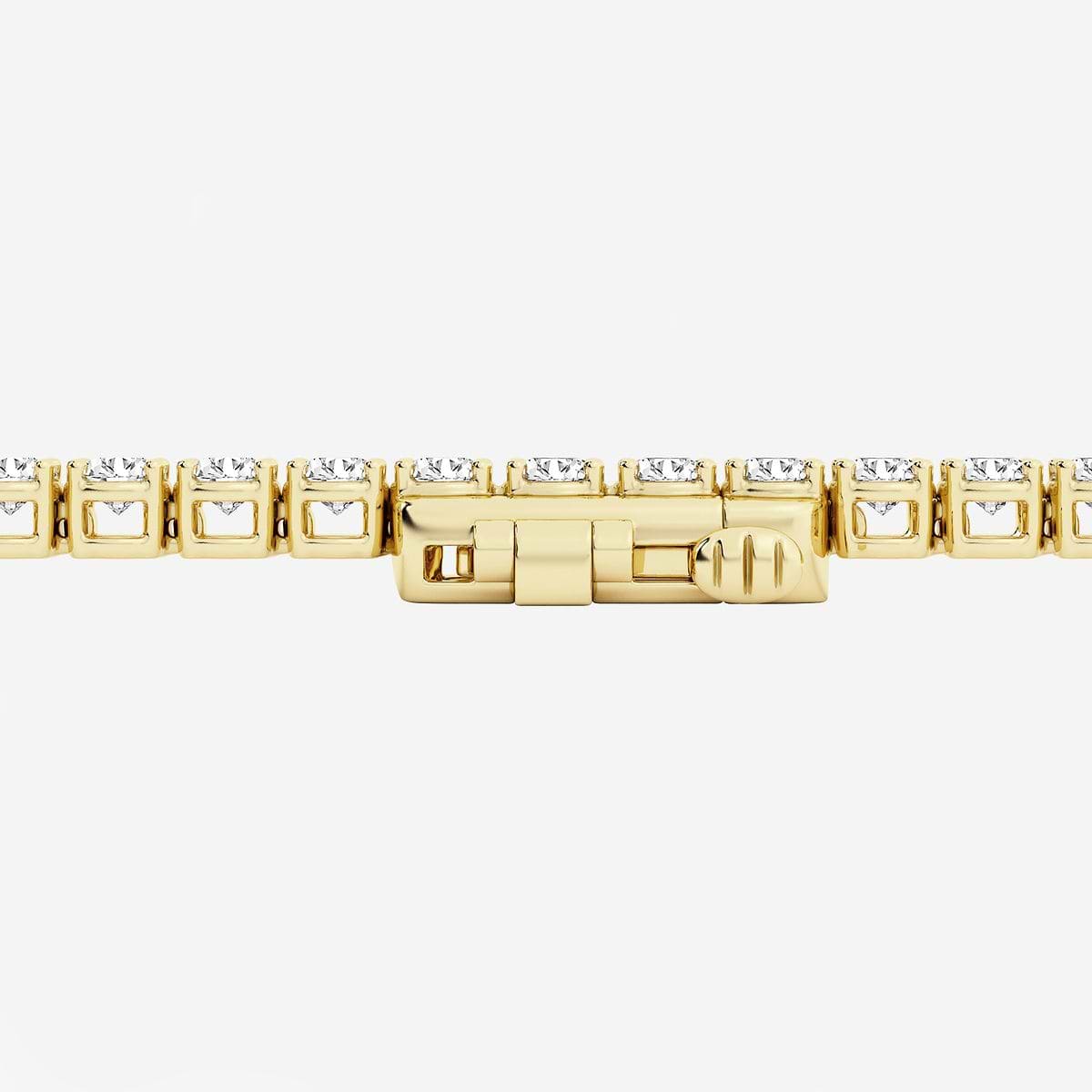 3 ctw Round Lab Grown Diamond Petite Tennis Bracelet - 8 Inches 14K Yellow Gold, F, VS2
