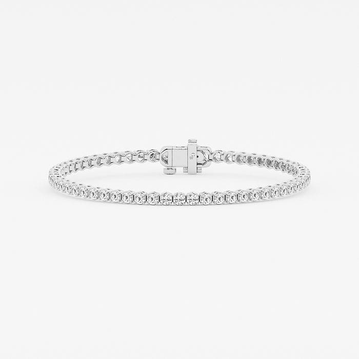3 ctw Round Lab Grown Diamond Petite Tennis Bracelet - 7 Inches