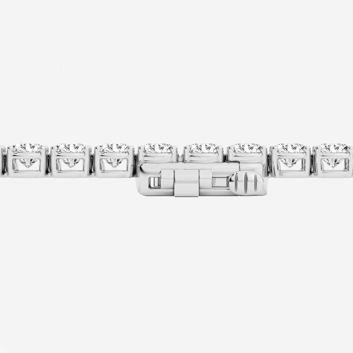 5 ctw Round Lab Grown Diamond Petite Tennis Bracelet - 8 Inches 14K White Gold, F, VS2