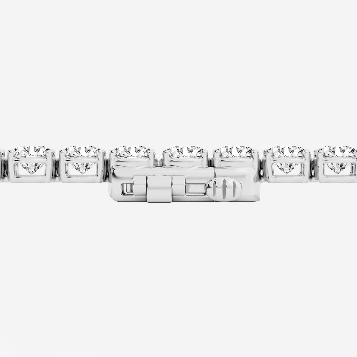 7 ctw Round Lab Grown Diamond Petite Tennis Bracelet - 8 Inches 14K White Gold, F, VS2