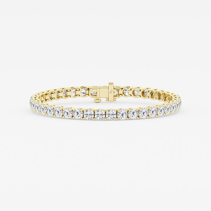 Round Petite Tennis - 10 ctw Round Lab Grown Diamond Petite Tennis Bracelet - 8 Inches