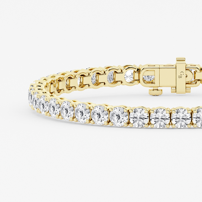 Round Petite Tennis - 10 ctw Round Lab Grown Diamond Petite Tennis Bracelet - 8 Inches