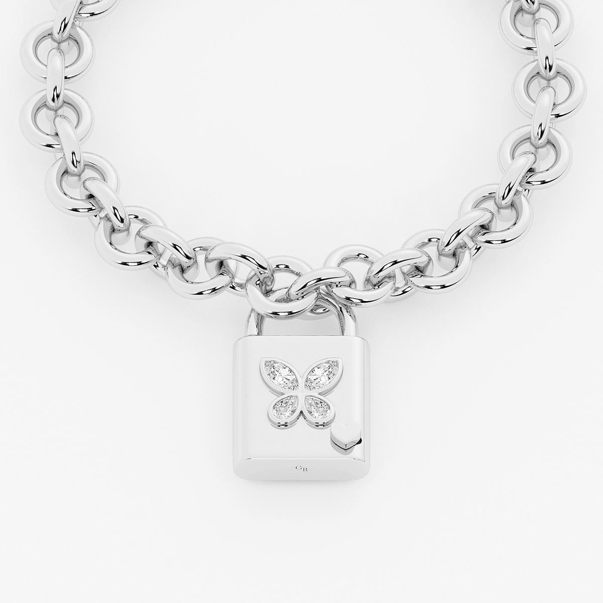 1 ctw Multi-Shape Lab Grown Diamond Butterfly Lock Bracelet