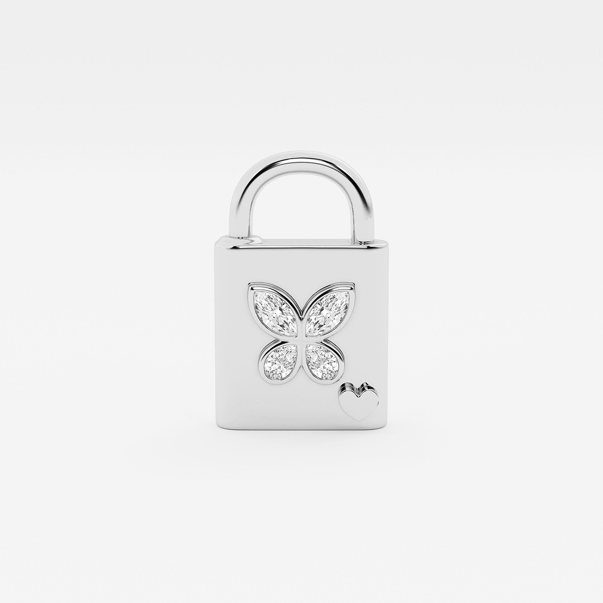 Additional Image 1 for  1 ctw Multi-Shape Lab Grown Diamond Butterfly Lock Bracelet