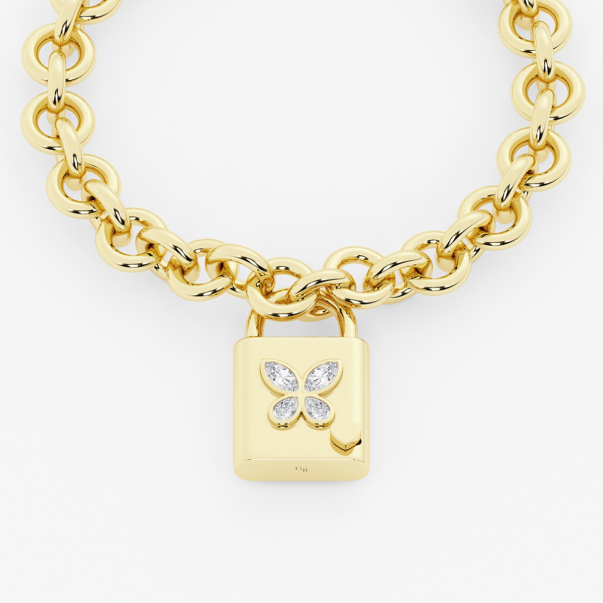 1 ctw Multi-Shape Lab Grown Diamond Butterfly Lock Bracelet