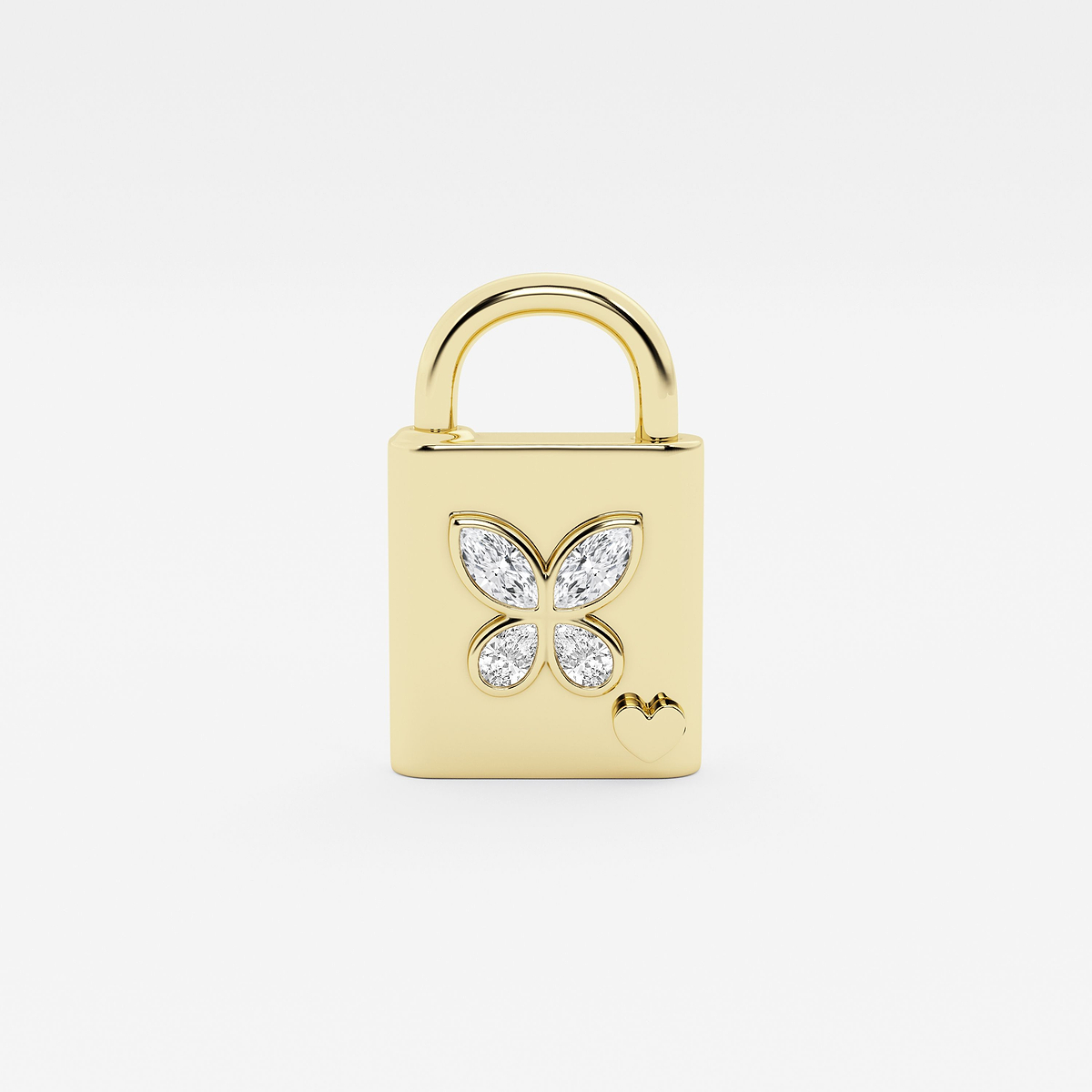 Additional Image 1 for  1 ctw Multi-Shape Lab Grown Diamond Butterfly Lock Bracelet