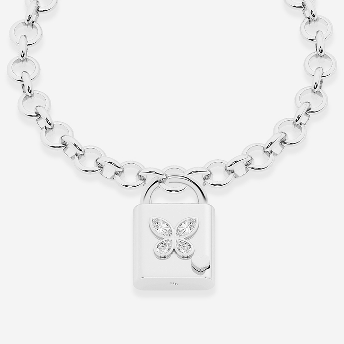 1 ctw Multi-Shape Lab Grown Diamond Butterfly Lock Bracelet