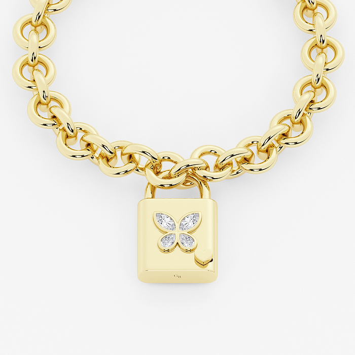 1 ctw Multi-Shape Lab Grown Diamond Butterfly Lock Bracelet