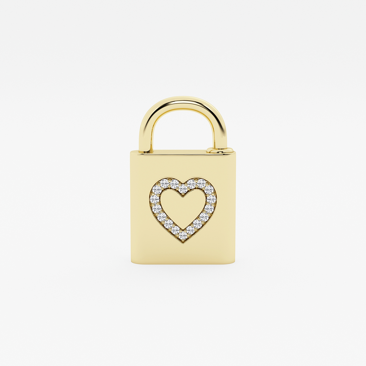 Additional Image 2 for  1/3 ctw Round Lab Grown Diamond Heart Design Lock Bracelet