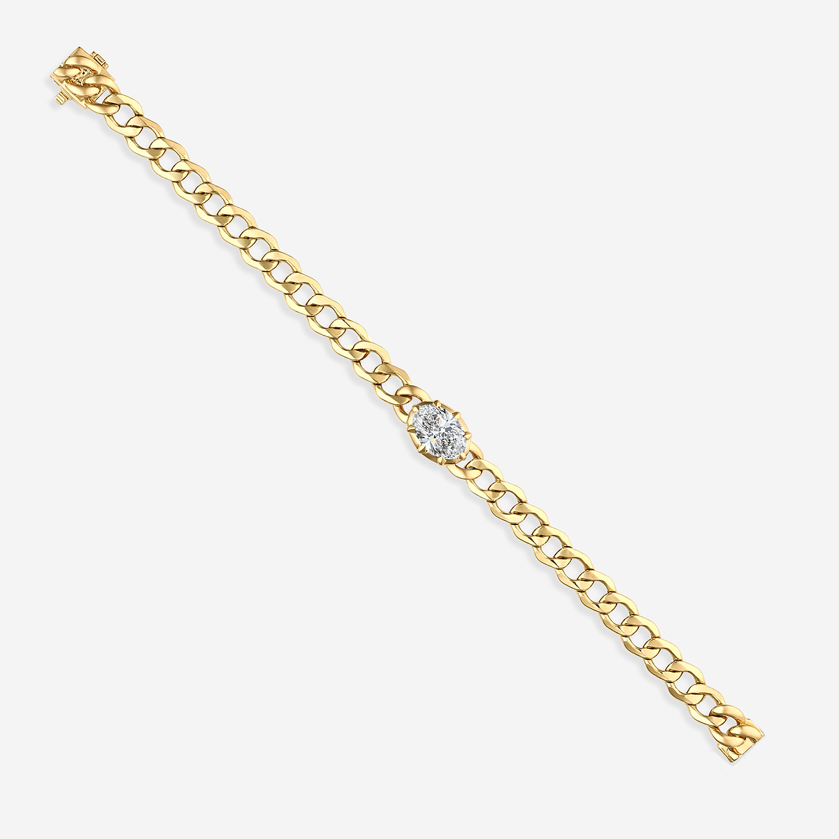 3 ctw Oval Lab Grown Diamond Solitaire Bracelet - 7 Inches