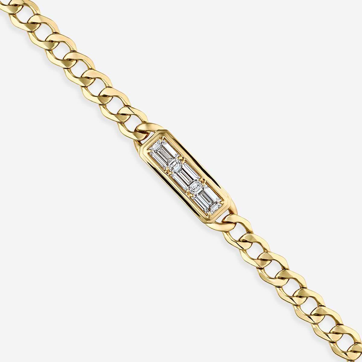 3 ctw Emerald Lab Grown Diamond Fashion Bracelet - 7 Inches 14K Yellow Gold, F, VS2