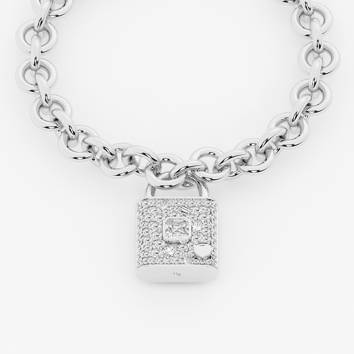4 ctw Multi-Shape Lab Grown Diamond Scatter Lock Bracelet