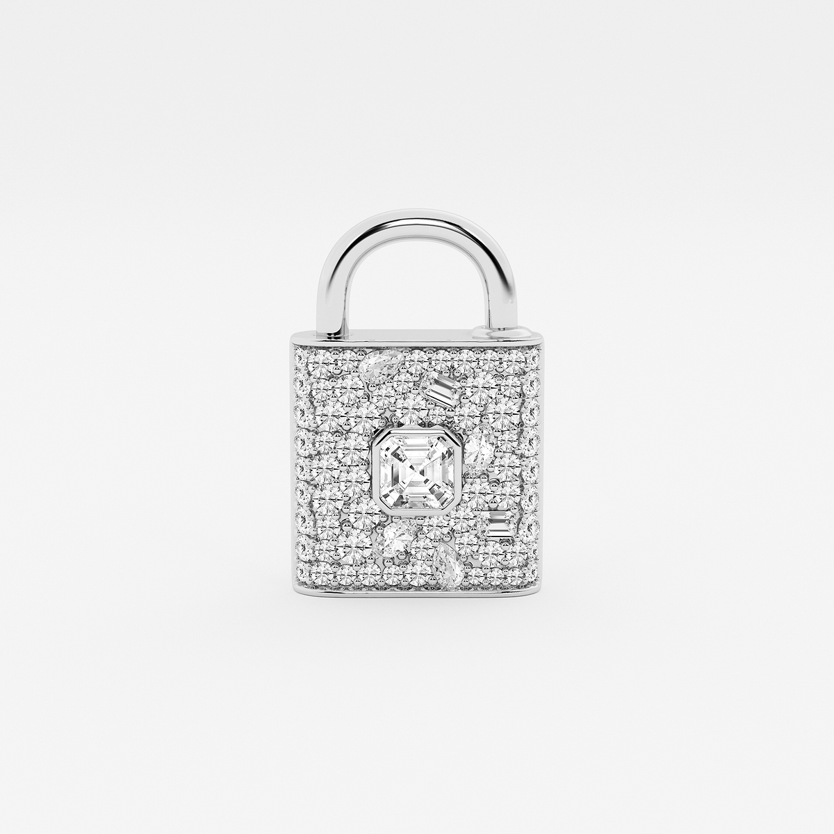 Additional Image 2 for  4 ctw Multi-Shape Lab Grown Diamond Scatter Lock Bracelet