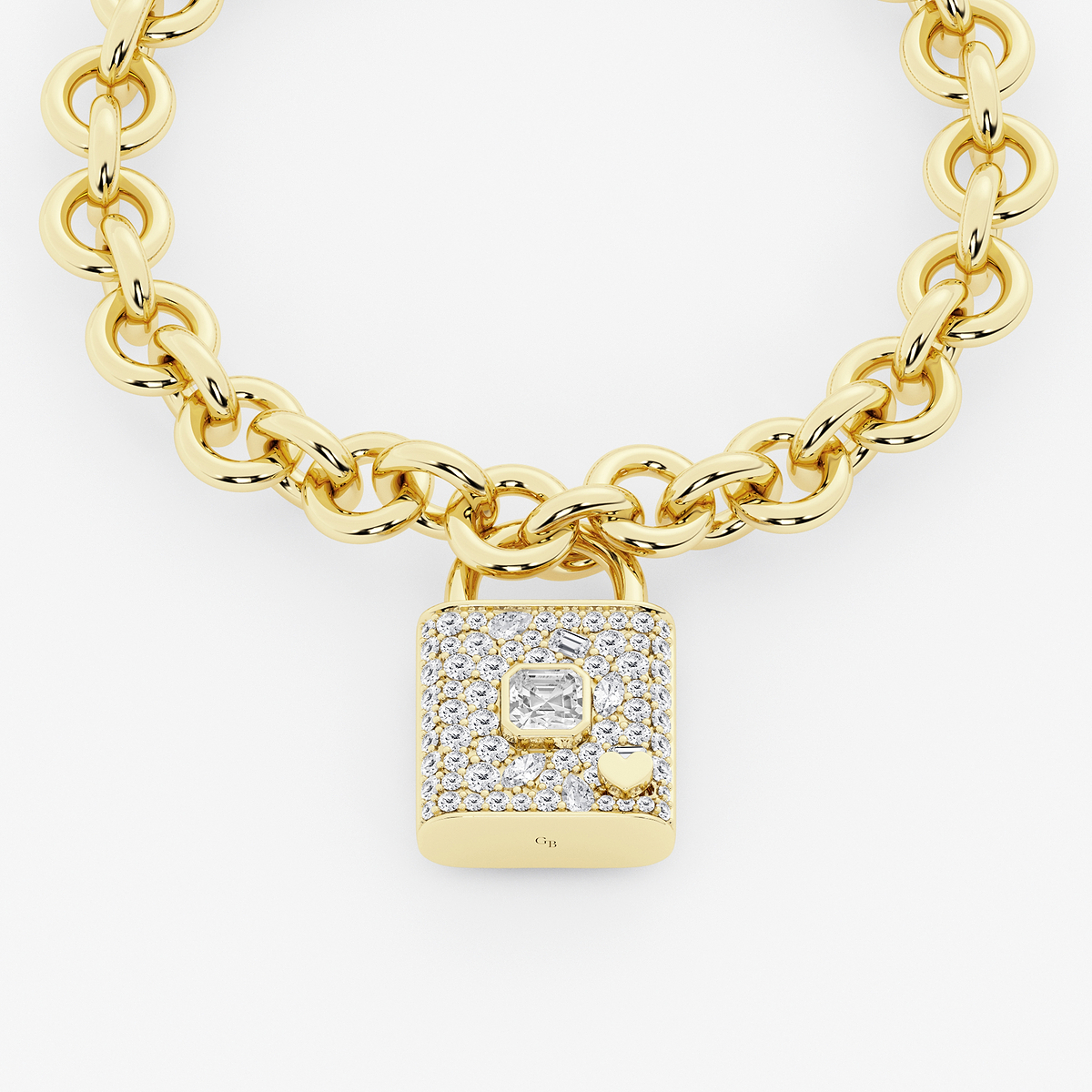 4 ctw Multi-Shape Lab Grown Diamond Scatter Lock Bracelet