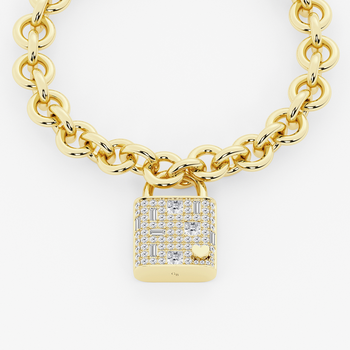 3 1/2 ctw Round & Baguette Lab Grown Diamond Scatter Lock Bracelet