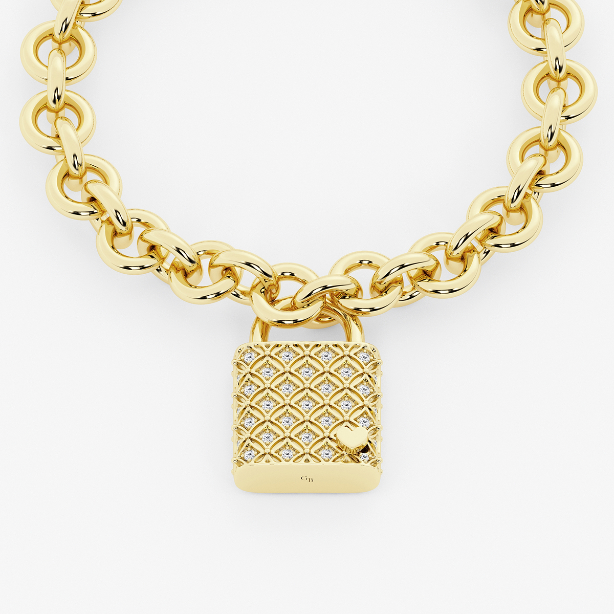 1/2 ctw Round Lab Grown Diamond Filigree Lock Bracelet