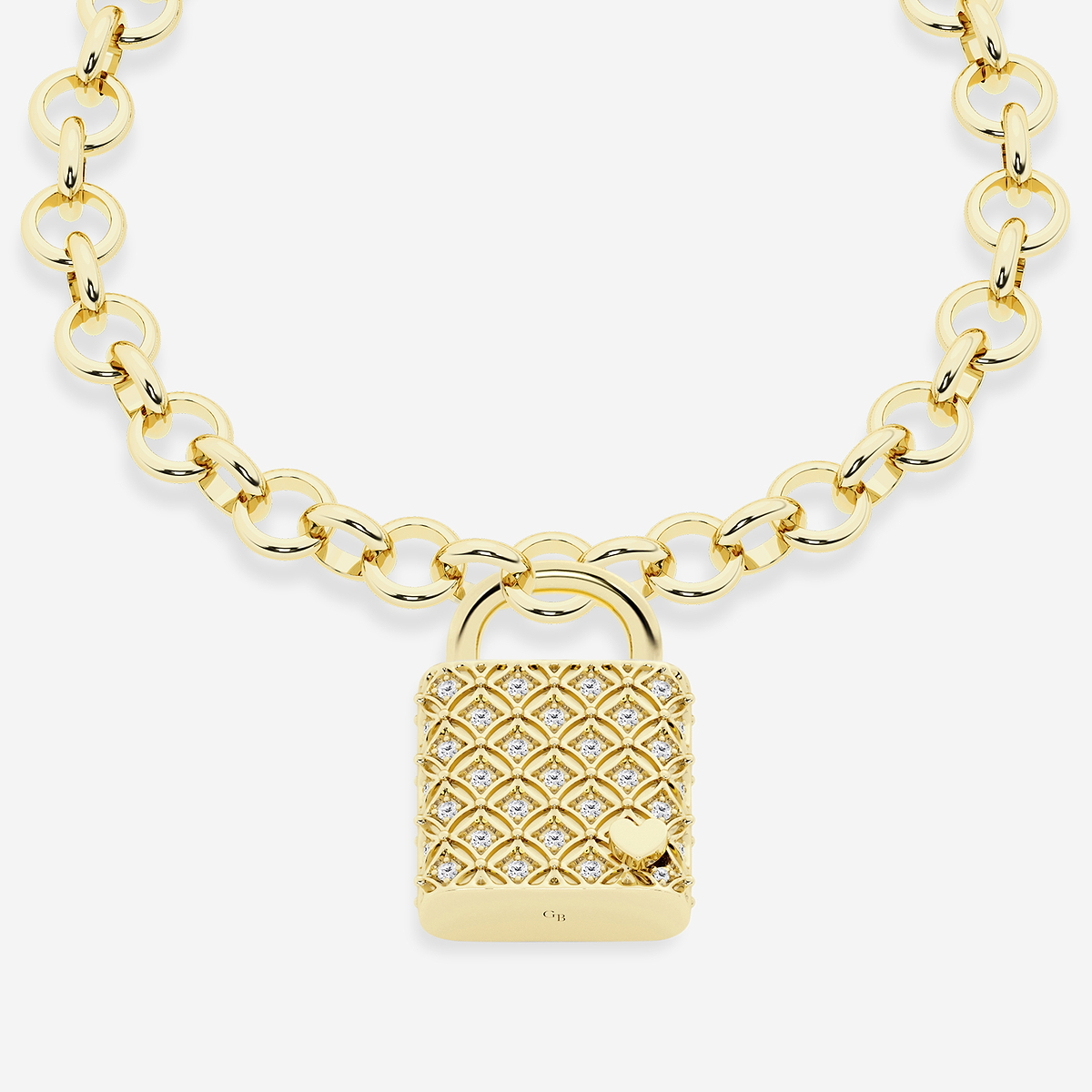 1/2 ctw Round Lab Grown Diamond Filigree Lock Bracelet