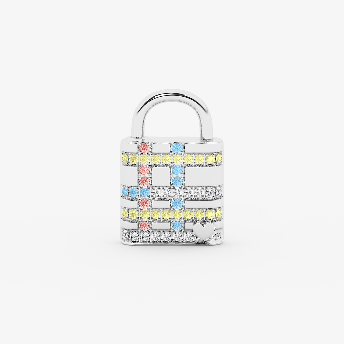 Additional Image 1 for  1 1/2 ctw Round Lab Grown Diamond Plaid Lock Bracelet