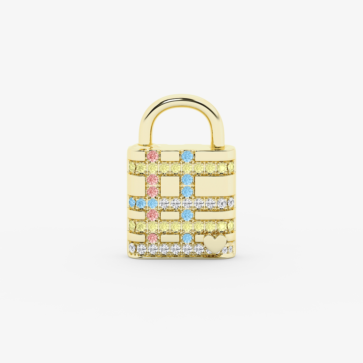 Additional Image 1 for  1 1/2 ctw Round Lab Grown Diamond Plaid Lock Bracelet