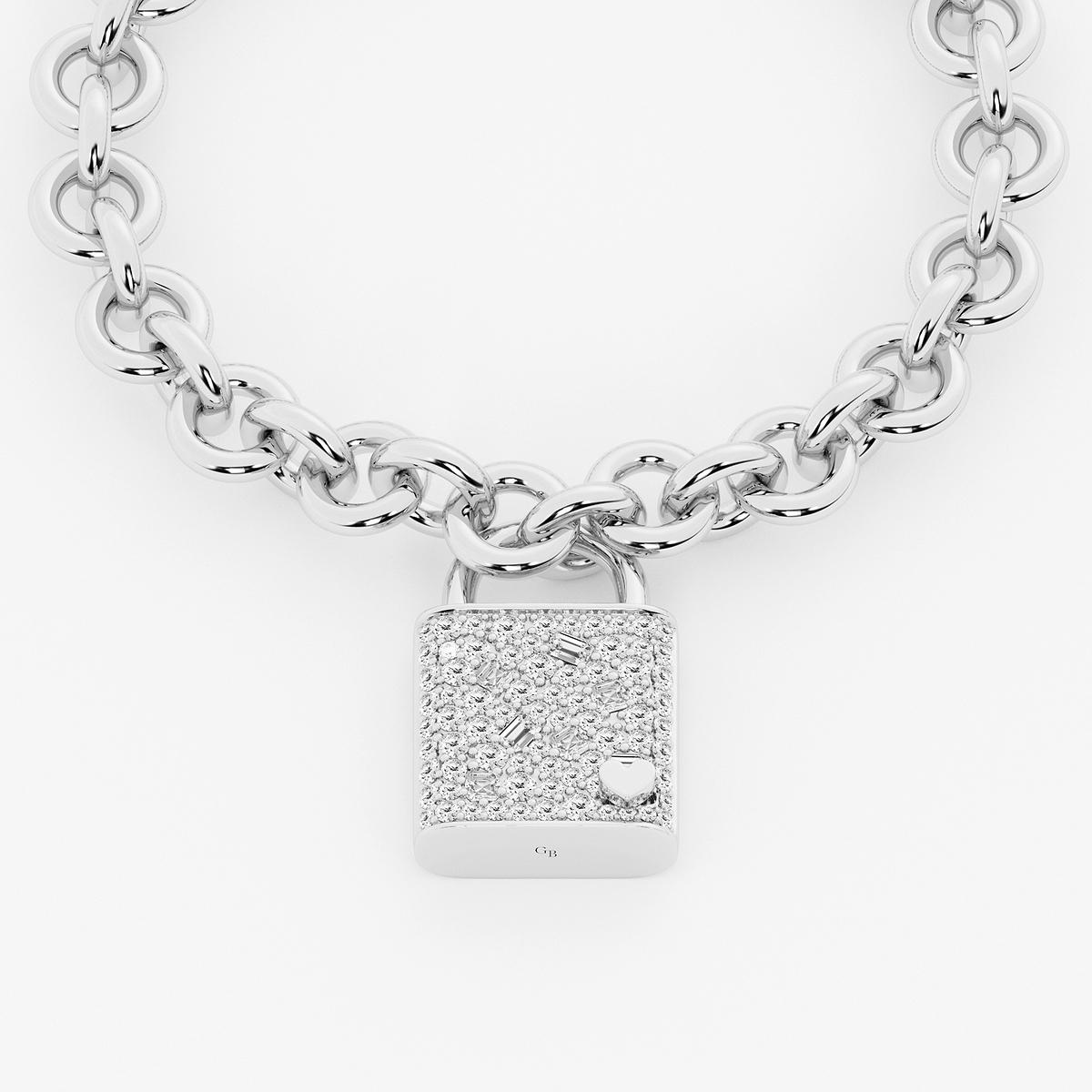 3 ctw Multi-Shape Lab Grown Diamond Lock Bracelet