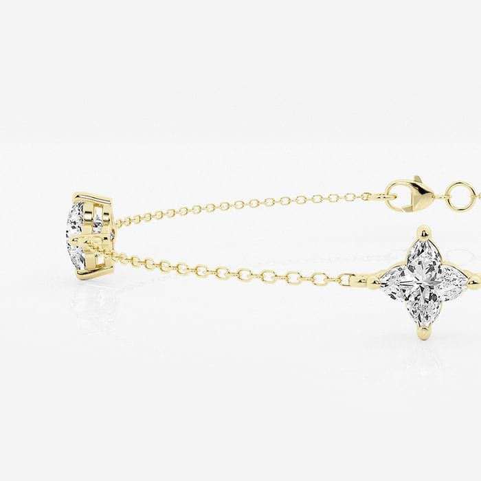 Muse - Three Station Floral Cut Bracelet