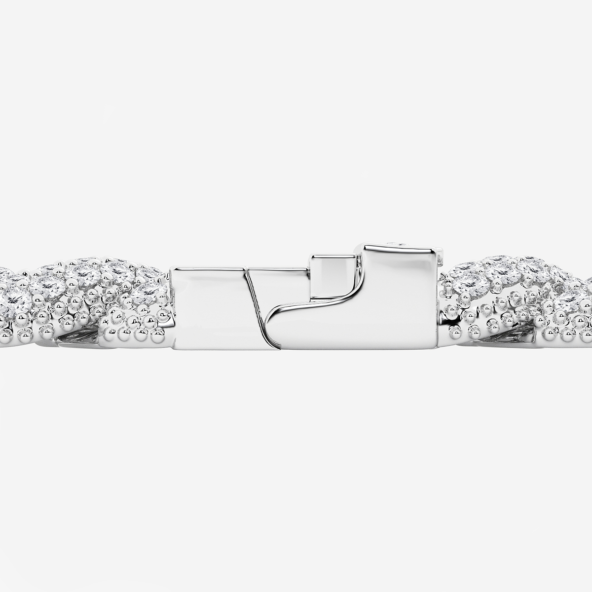 Additional Image 2 for  25 ctw Round Lab Grown Diamond Cuban Link Bracelet - 10 Inches
