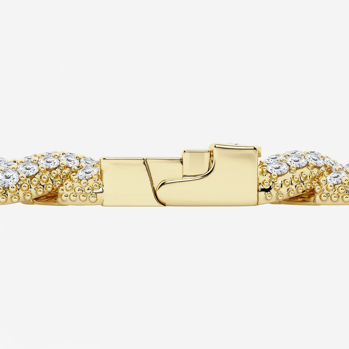 Additional Image 2 for  25 ctw Round Lab Grown Diamond Cuban Link Bracelet - 10 Inches
