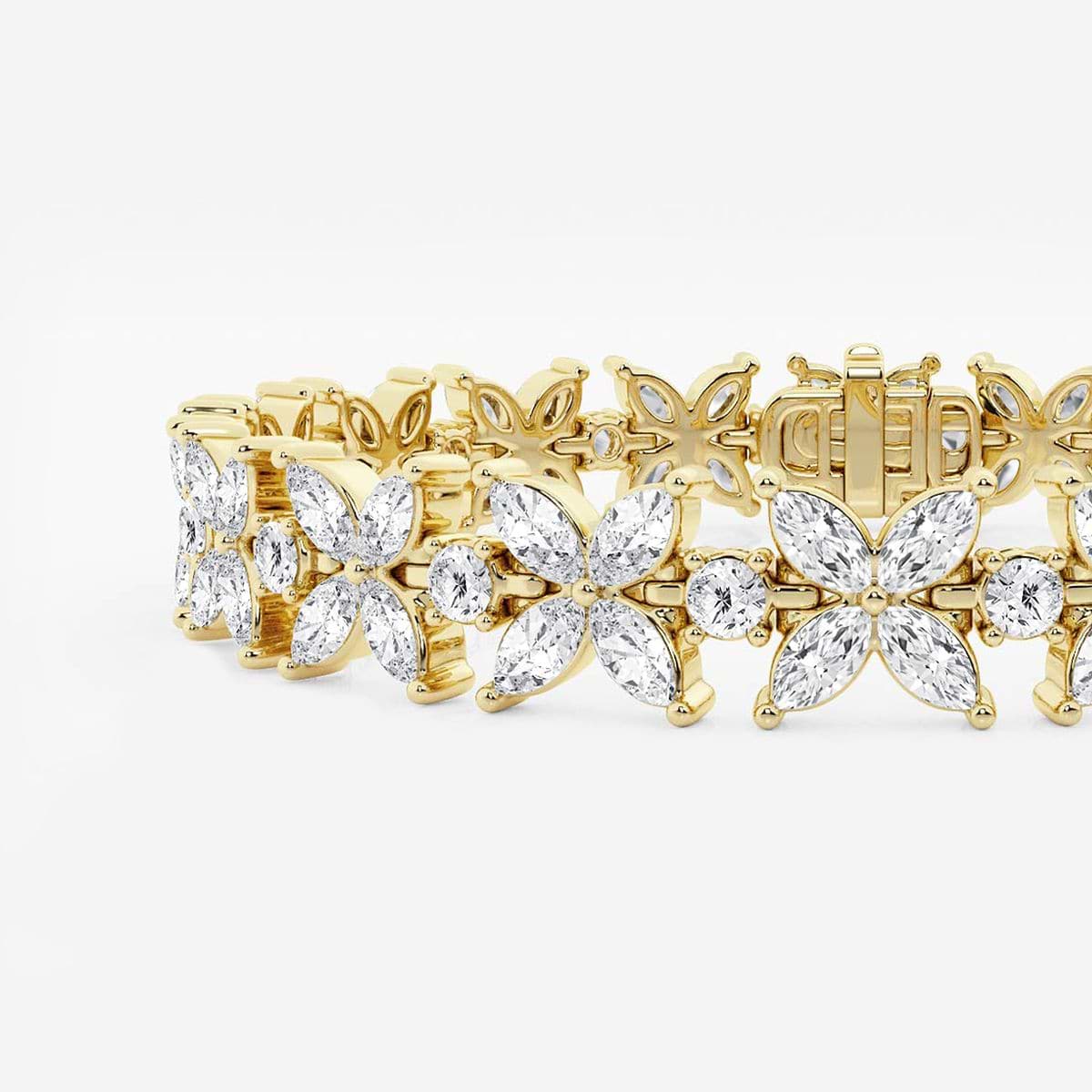 Additional Image 1 for  7 ctw Marquise and Round Lab Grown Diamond XO Fashion Bracelet - 6.5 Inches