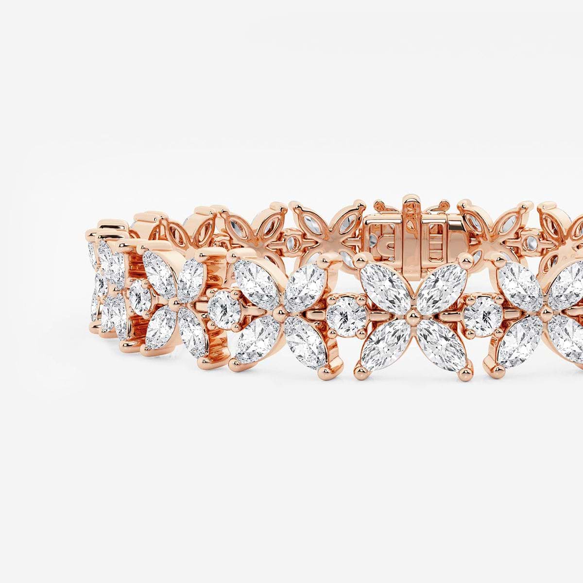Additional Image 1 for  9 ctw Marquise and Round Lab Grown Diamond XO Fashion Bracelet - 6.5 Inches