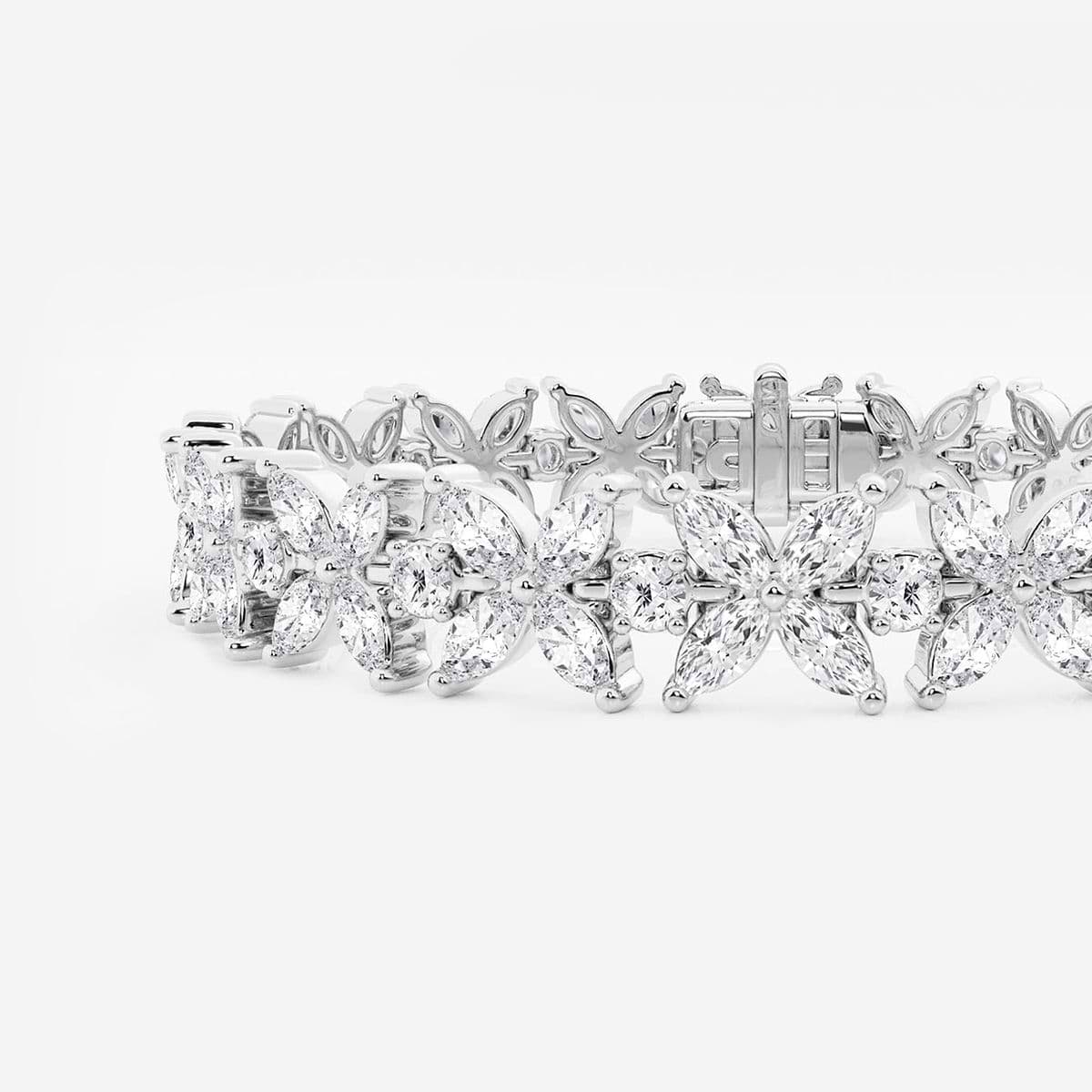 Additional Image 1 for  9 ctw Marquise and Round Lab Grown Diamond XO Fashion Bracelet - 6.5 Inches