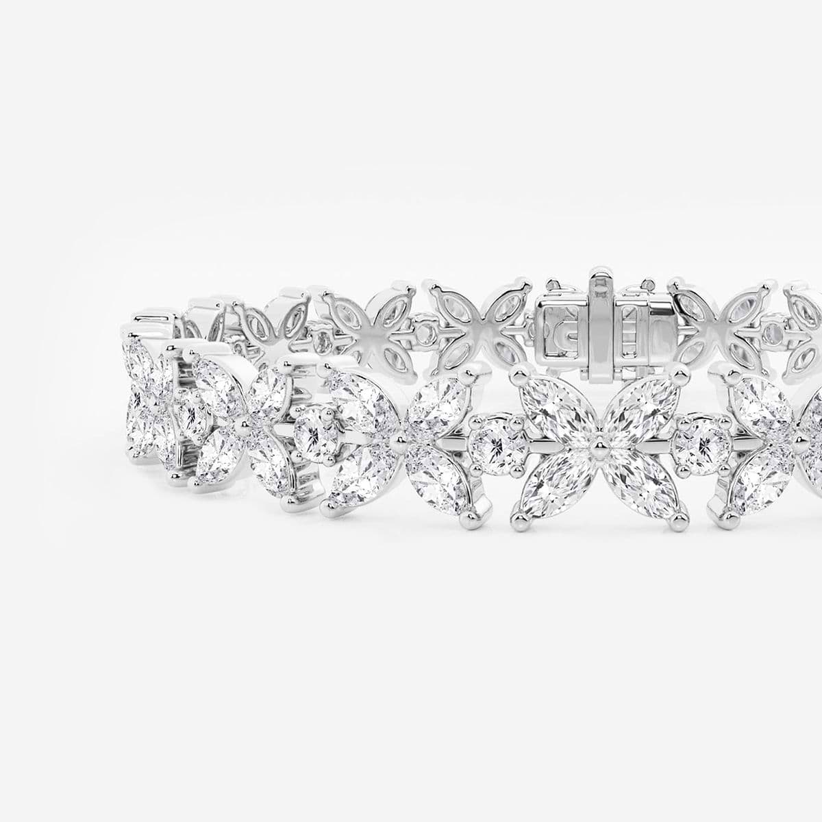 Additional Image 1 for  9 ctw Marquise and Round Lab Grown Diamond XO Fashion Bracelet - 7 Inches